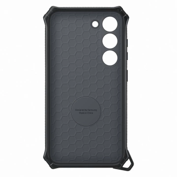 Pouzdro Samsung Rugged Gadget pro Samsung Galaxy S23 pancéřový stojánek na krycí kroužek šedý
