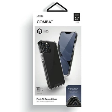 Pouzdro UNIQ Combat iPhone 12 Pro Max 6,7" černá / saze