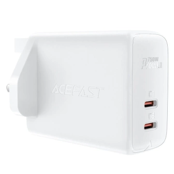 Acefast GaN wall charger (UK plug) 2x USB Type C 50W, Power Delivery, PPS, Q3 3.0, AFC, FCP (A32 UK)