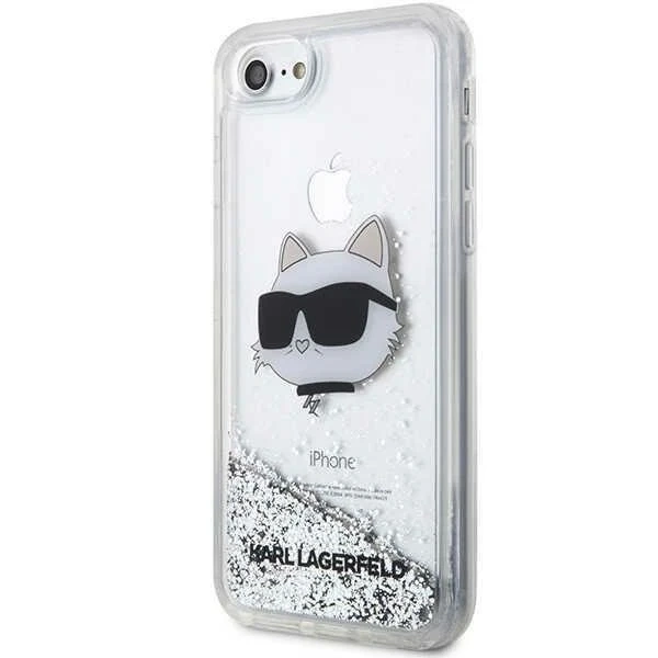 Захисний чохол для телефону Karl Lagerfeld KLHCI8LNCHCS для Apple iPhone 7/8/ SE 2020/2022 silver/silver hardcase Glitter Choupette Head