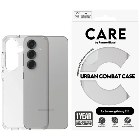 Etui do Samsung Galaxy S25 CARE by PanzerGlass Flagship Case Przezroczyste