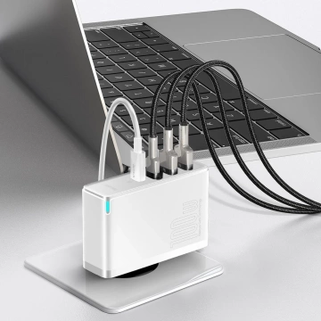 Baseus GaN2 Pro rychlá nabíječka 100W USB / USB Type C Quick Charge 4 Power Delivery bílá (CCGAN2P-L02)