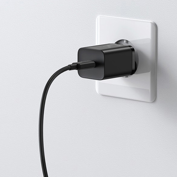 Baseus Super Si USB-C Typ C PD 25W černá nabíječka napájecího adaptéru