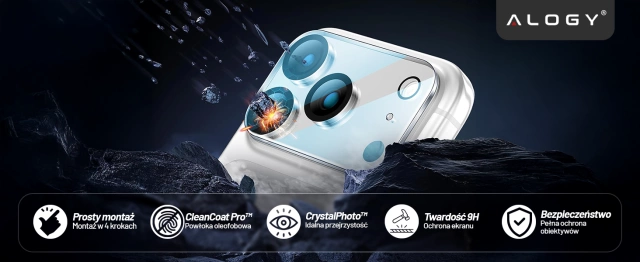 2x Скло для об’єктива камери для Apple iPhone 16 Pro / 16 Pro Max Alogy Lens Protector Pro Transparent