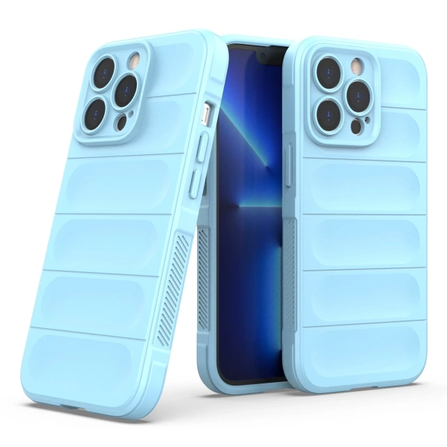 Magic Shield Case for iPhone 13 Pro flexible armored cover light blue