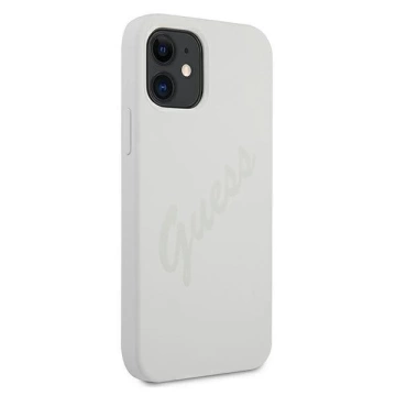 Guess GUHCP12SLSVSCR iPhone 12 mini 5,4" krémový/krémový pevný obal Script Vintage