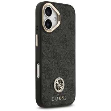 Etui Guess 4G Strass Logo Big Strap MagSafe do iPhone 17 Czarny
