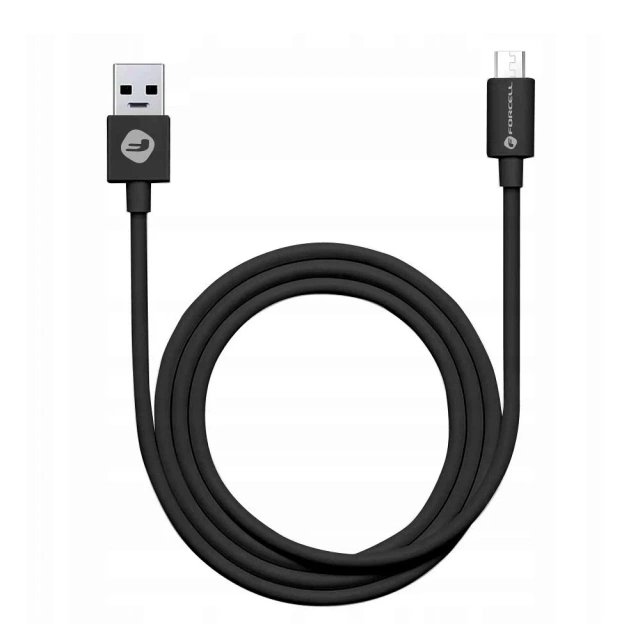USB-A to Micro USB Cable Forcell 2.4A 1m TPE Sync Charging Tube Black