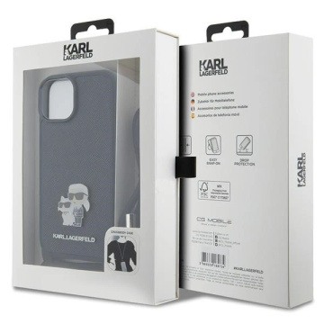 Etui Karl Lagerfeld KLHCP15SSAKCPSK do iPhone 15 6.1" hardcase czarny/black Crossbody Saffiano Metal Pin Karl