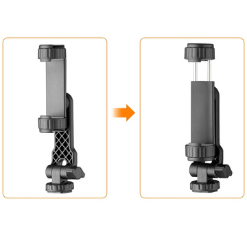Kamera-Camcorder-Stativ-Adapterhalter, 1/4-Gewinde, universell schwenkbar, Selfie, schwarzes Mini-Stativ