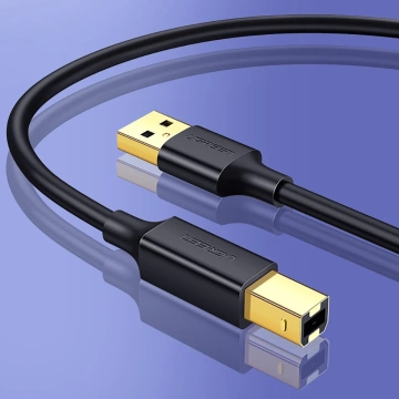 Kábel USB typu B UGREEN pre tlačiarne (samec) – USB 2.0 (samec) 480 Mb/s 1 m čierny (US135 20846)