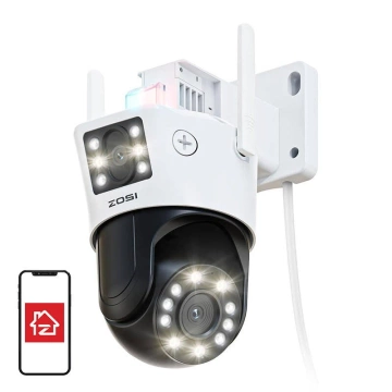 ZOSI C298 WiFi 6MP duálna Pan Tilt IP66 vonkajšia IP kamera