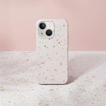 Etui na telefon UNIQ Coehl Terrazzo do Apple iPhone 14 6,1" piaskowy/sandstone