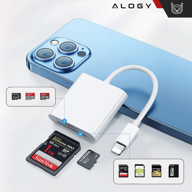 Alogy SD Micro Card Reader для iPhone iPad Адаптер Lightning