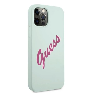 Guess GUHCP12MLSVSBF iPhone 12/12 Pro 6,1" niebieski fuksja/blue fuschia Hardcase Silicone Vintage