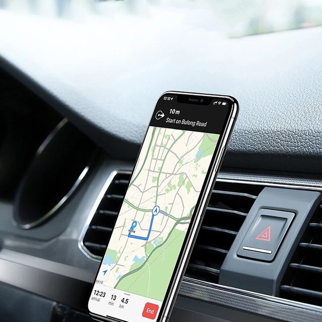 Magnetický držák do auta do auta Alogy na mřížku, stříbrný