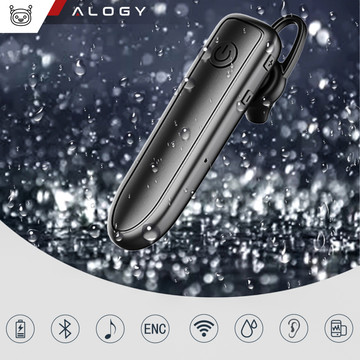 Bezdrátová sluchátka pro hovory Bluetooth 5.1, sluchátka do auta, Alogy Black