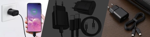 Original Samsung USB-C Wall Charger 25W Type C Cable 180cm Premium Super Fast Charge Set White