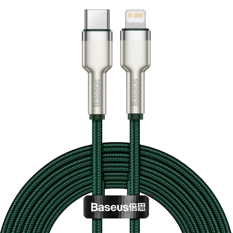 Kabel Baseus USB-C na Lightning 2m (zelený)
