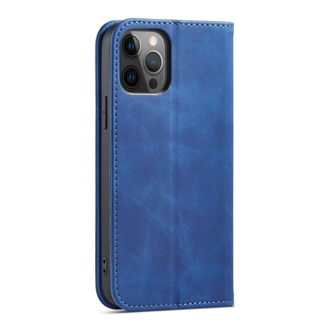 Magnet Fancy Case Case für iPhone 12 Pro Max Tasche Kartenetui Kartenhalter Blau