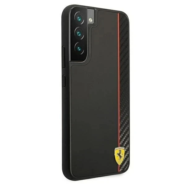 Etui Ferrari FESAXHCS22MBK до Galaxy S22 S906твердий чохол On Track Carbon Stripe чорний/чорний