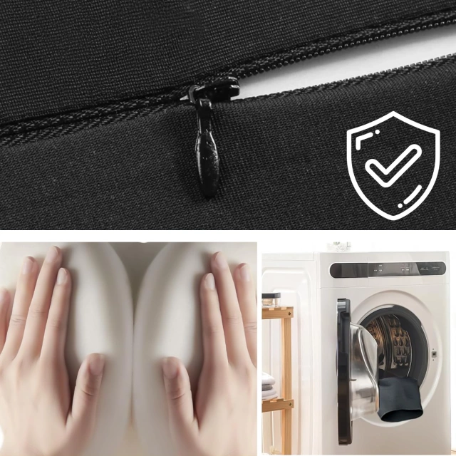 Polštář do auta Alogy Bederní opěrka Paměťová pěna černá