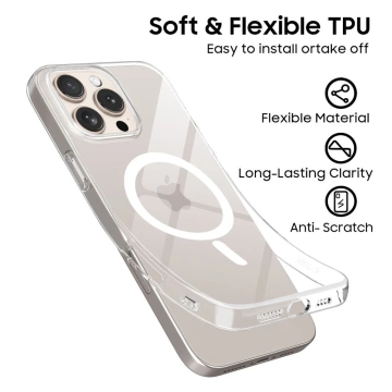 Чохол Etui Tech-Protect FlexAir MagSafe для iPhone 16 Pro Max, прозорий
