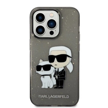 Etui Karl Lagerfeld KLHCP14LHNKCTGK na iPhone 14 Pro 6,1" pevné puzdro Gliter Karl
