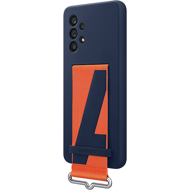 Originální pouzdro Samsung Silicone Cover Strap pro Samsung Galaxy A53 5G Navy Blue