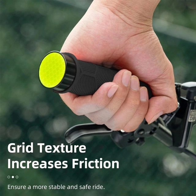 Велосипедні ручки Rockbros 40720007001 зі світловідбивачем - чорні