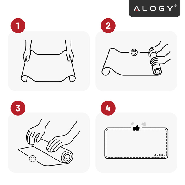 Podložka na stůl 80×40 cm – protiskluzová ochranná podložka z elegantní PU ekokůže, pro myš a klávesnici, stylová a odolná – Alogy WorkMat™ Black