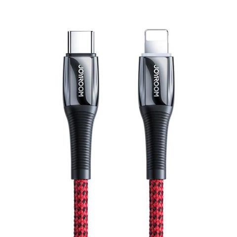 Joyroom kábel przewód USB Typ C - Lightning Power Delivery 20W 2,4A 1,2m čierny (S-1224K2 Red)