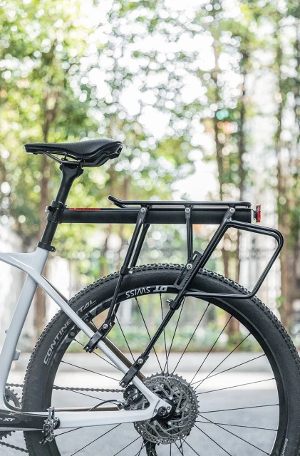 Rockbros 33210004001 Fahrradträger mit Ablage – Schwarz