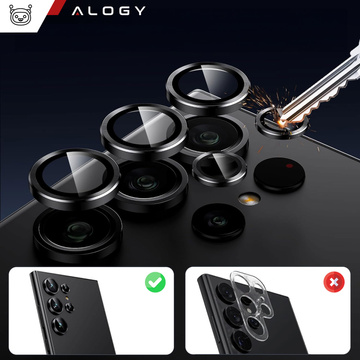 Alogy Lens Protector PRO Schutzhülle Glas für Samsung Galaxy S24 Ultra Kameraabdeckung Objektiv Kameralinsen