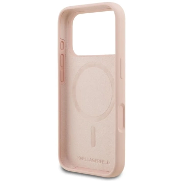 Etui Ochronne do iPhone 17 Pro Karl Lagerfeld Silicone KL Sketch MagSafe Różowy