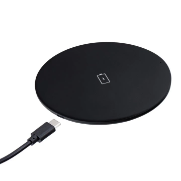 Індуктивний зарядний пристрій Forcell Qi 15W Quick Charge USB-C, тонкий, чорний