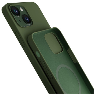 Етуй на телефон 3mk до Apple iPhone 13 Hardy Silicone MagCase Alphine Green