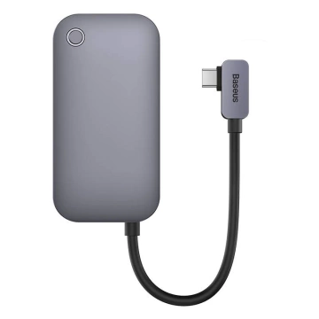 Концентратор 6 в 1 Baseus PadJoy Series USB-C до USB 3.0 HDMI USB-C PD jack 3,5 мм SD/TF (szary)