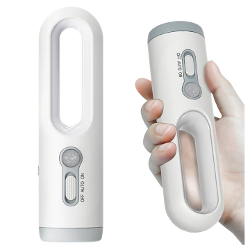 Přenosná stolní lampa Alogy Night LED s pohybovým senzorem a baterkou, bílá