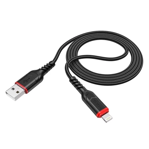 Kabel HOCO USB-A na Lightning X59 3m černý s odolným nylonovým opletením 2,4A