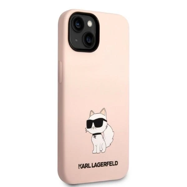 Etui Karl Lagerfeld KLHCP14MSNCHBCP pre iPhone 14 Plus 6,7" pevné puzdro zo silikónovej chupette