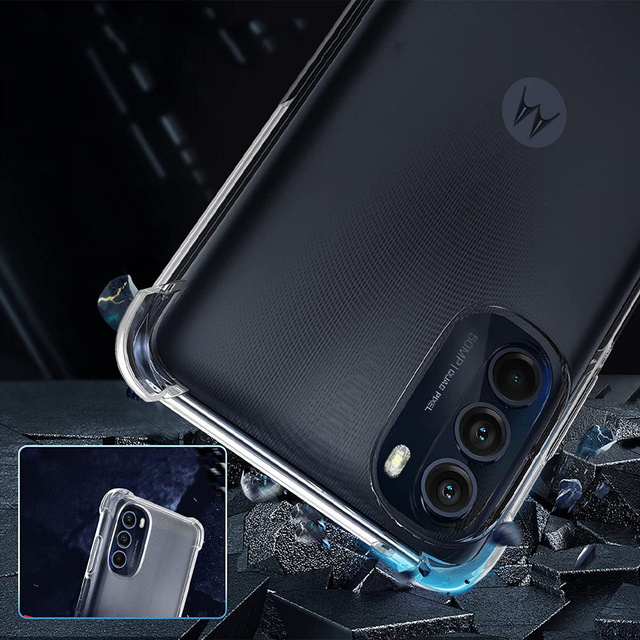 ShockProof Alogy Armor Case for Motorola Moto G 5G 2022 Clear Glass
