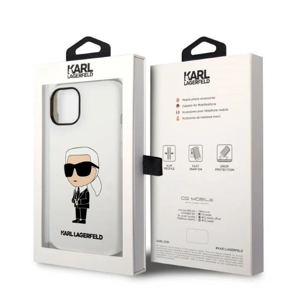 Etui Karl Lagerfeld KLHCP14MSNIKBCH do Apple iPhone 14 Plus 6,7" hardcase Silicone Ikonik