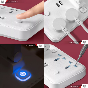 Alogy HUB Splitter Adapter for Laptop Computer USB-C to 3x USB-A 2.0 1x USB-A 3.0 Gray