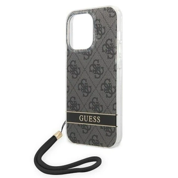 Etui Guess GUOHCP14XH4STK iPhone 14 Pro Max 6,7" czarny/black hardcase 4G Print Strap