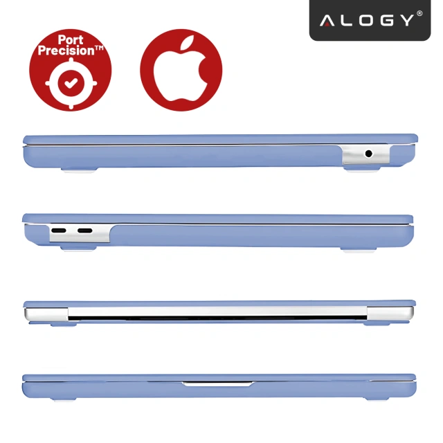 Чохол для Apple MacBook Air 13 / 13.3" 2018–2021 (M1 A2337/A2179/A1932) – Гнучкий, матовий захисний чохол, легкий та міцний – Alogy AirGuard™ Lavender