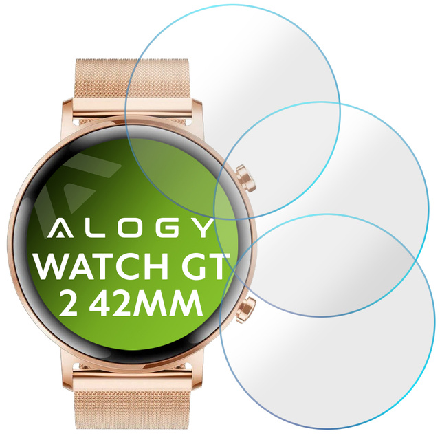 3x Alogy Hydrogel ochranná fólie na displej pro Huawei Watch GT 2 42mm