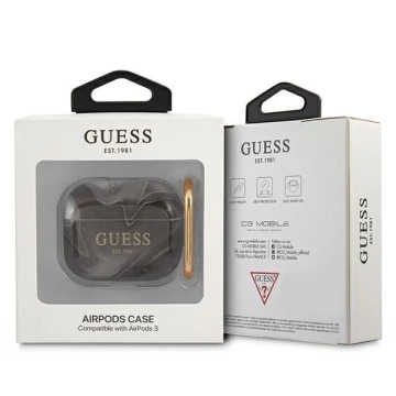 Guess GUA3UNMK AirPods 3 Cover Czarny/Black Marble Collection