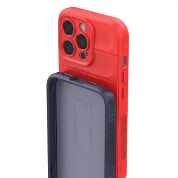 Pouzdro Magic Shield Case pro iPhone 13 Pro Max flexibilní pancéřový tmavě modrý kryt