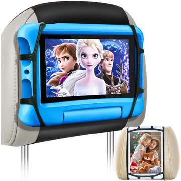 Car headrest holder strong Velcro for tablet phone reader Alogy Car flexible black